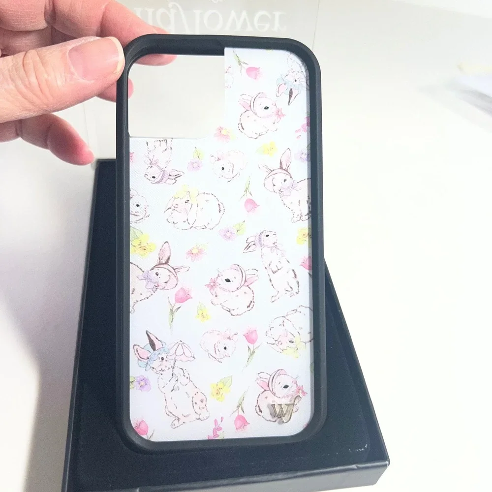 Wildflower Limited Edition iPhone 15 Case Bunnies in Bonnets Design NIP